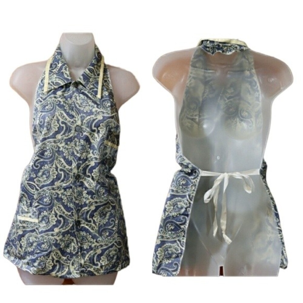 PE 1995 Backless French Artisan Remade Boho Chic Festival Paisley Top LG